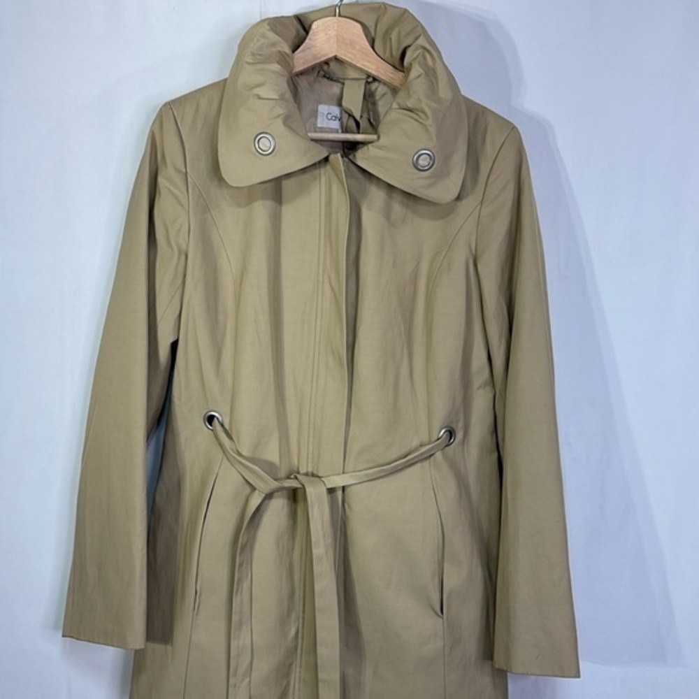 •🧮 Calvin Klein tan trenchcoat
